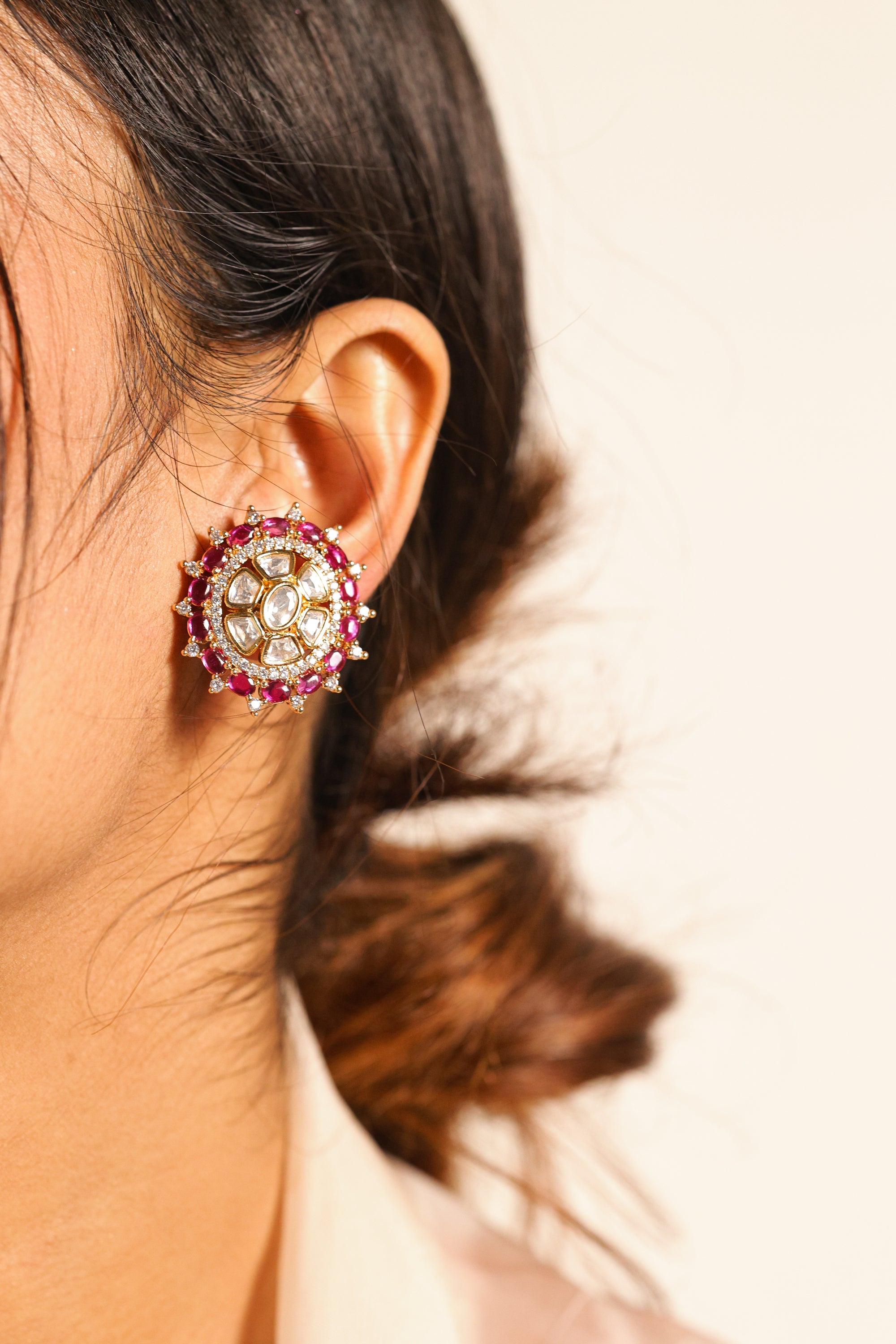 HANIA MOISSANITE STATEMENT STUDS - LittleJuels