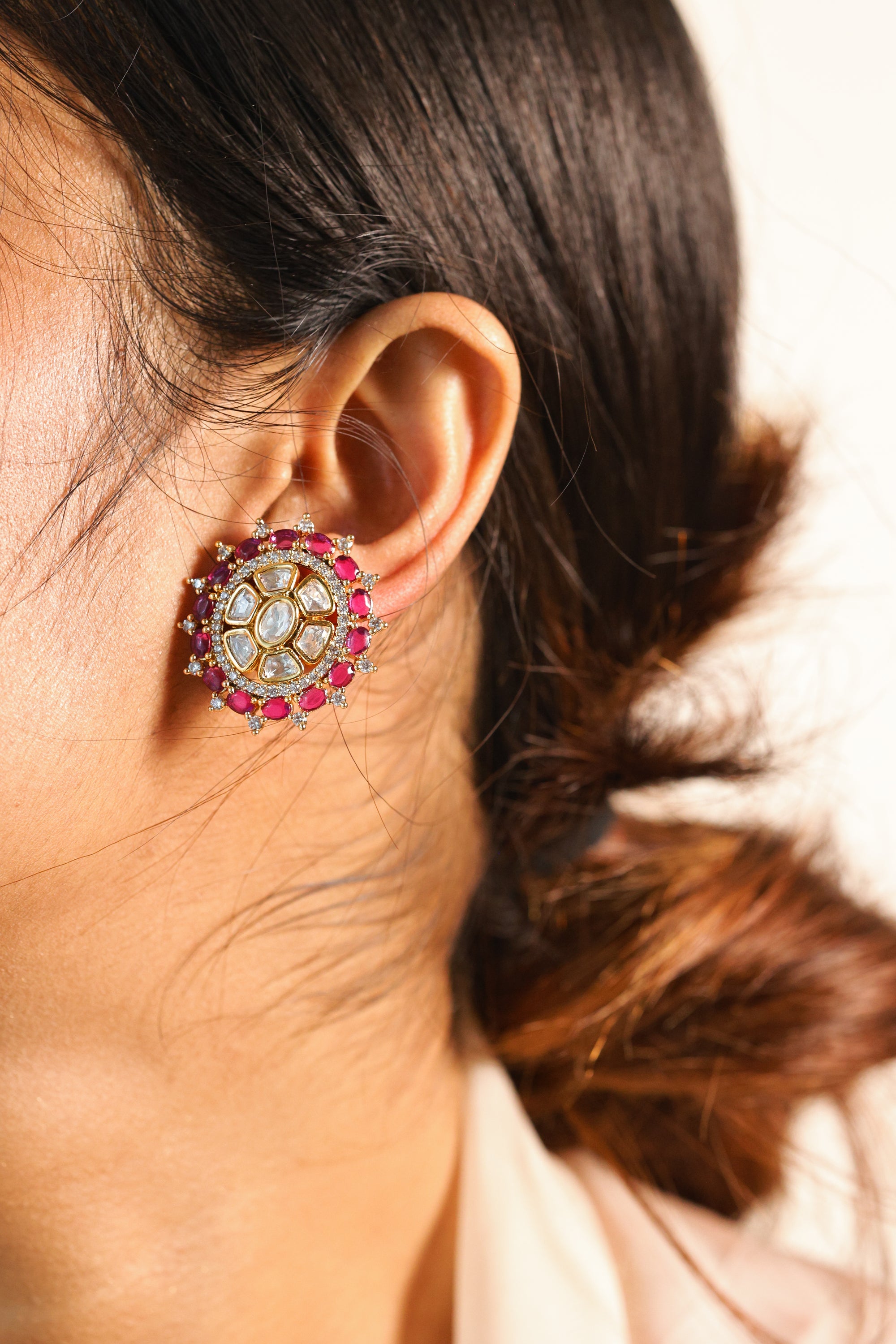 HANIA MOISSANITE STATEMENT STUDS - LittleJuels