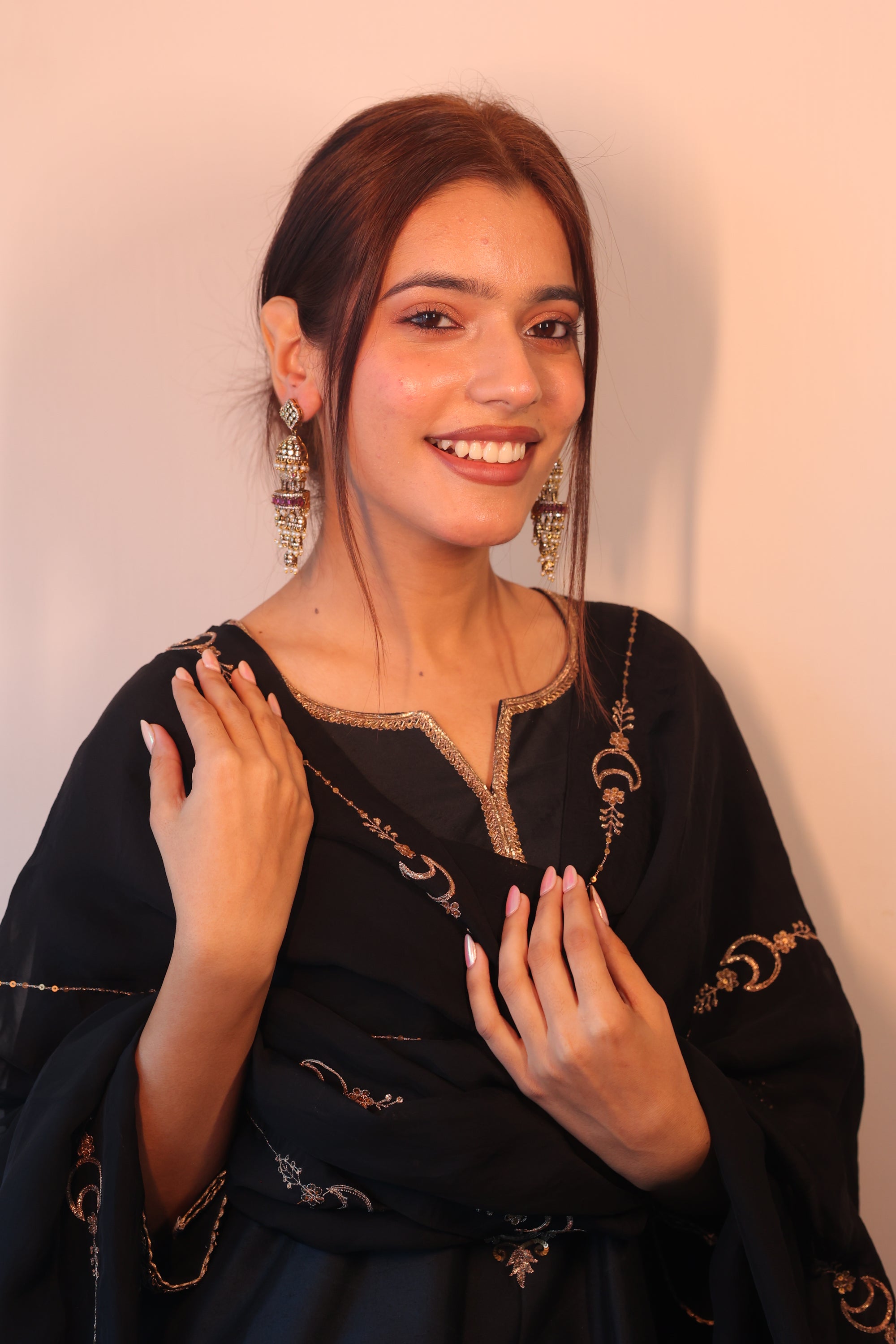Rishika Jhumkis Ruby - Small