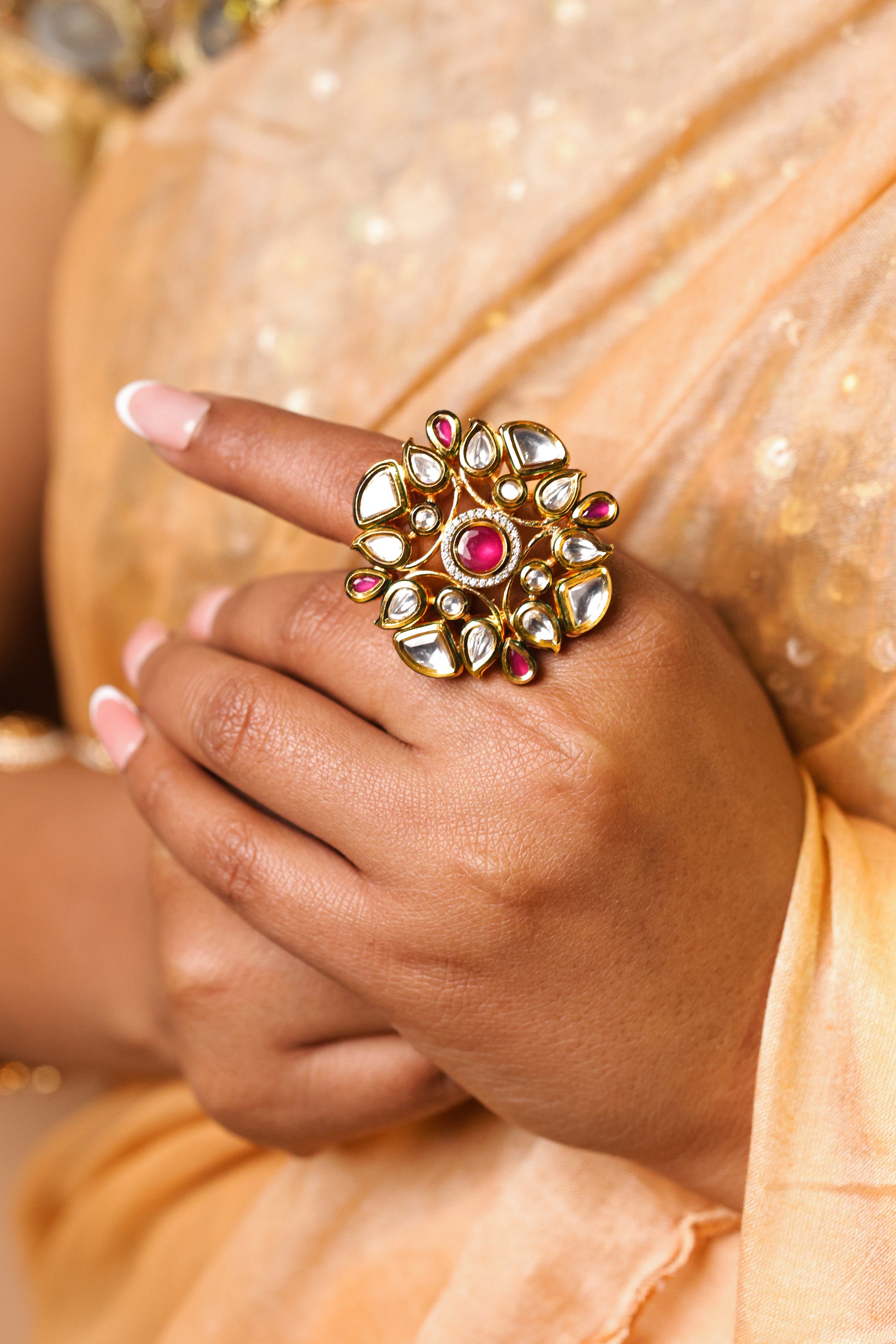 HALIA KUNDAN RING - LittleJuels