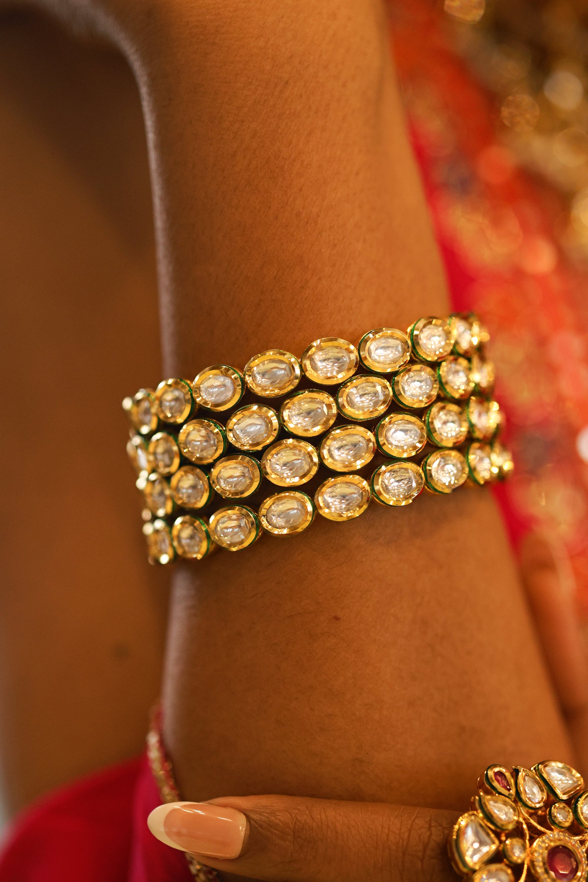MIA KUNDAN BANGLES (PAIR) - LittleJuels