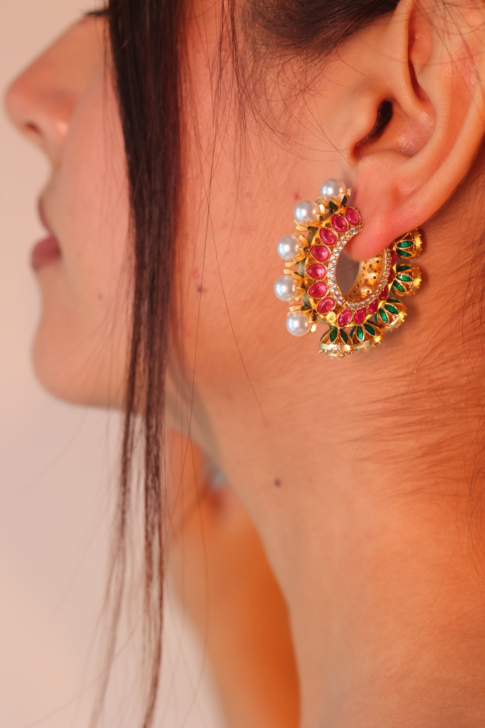 Vaneesha Earrings Red