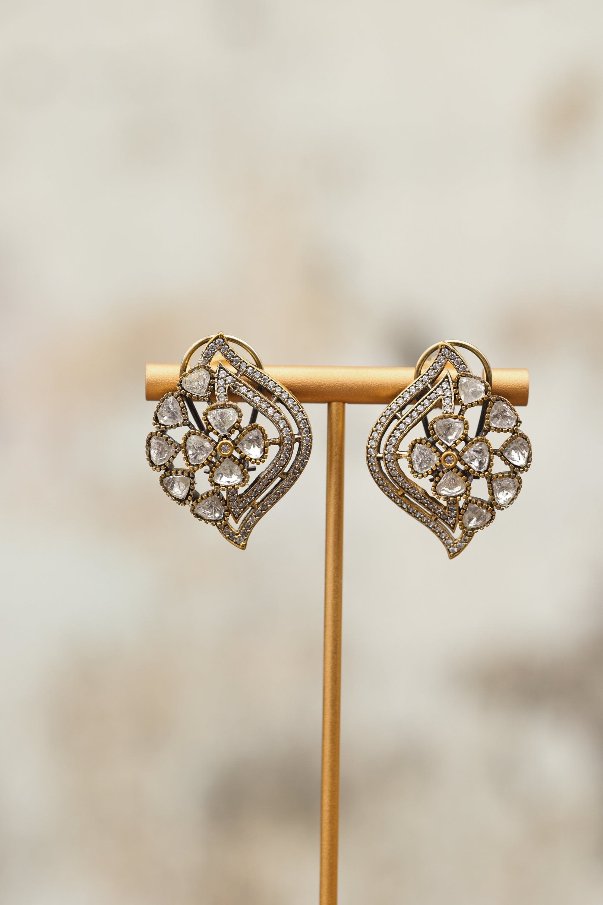 NAVMI MOISSANITE STATEMENT STUDS - LittleJuels