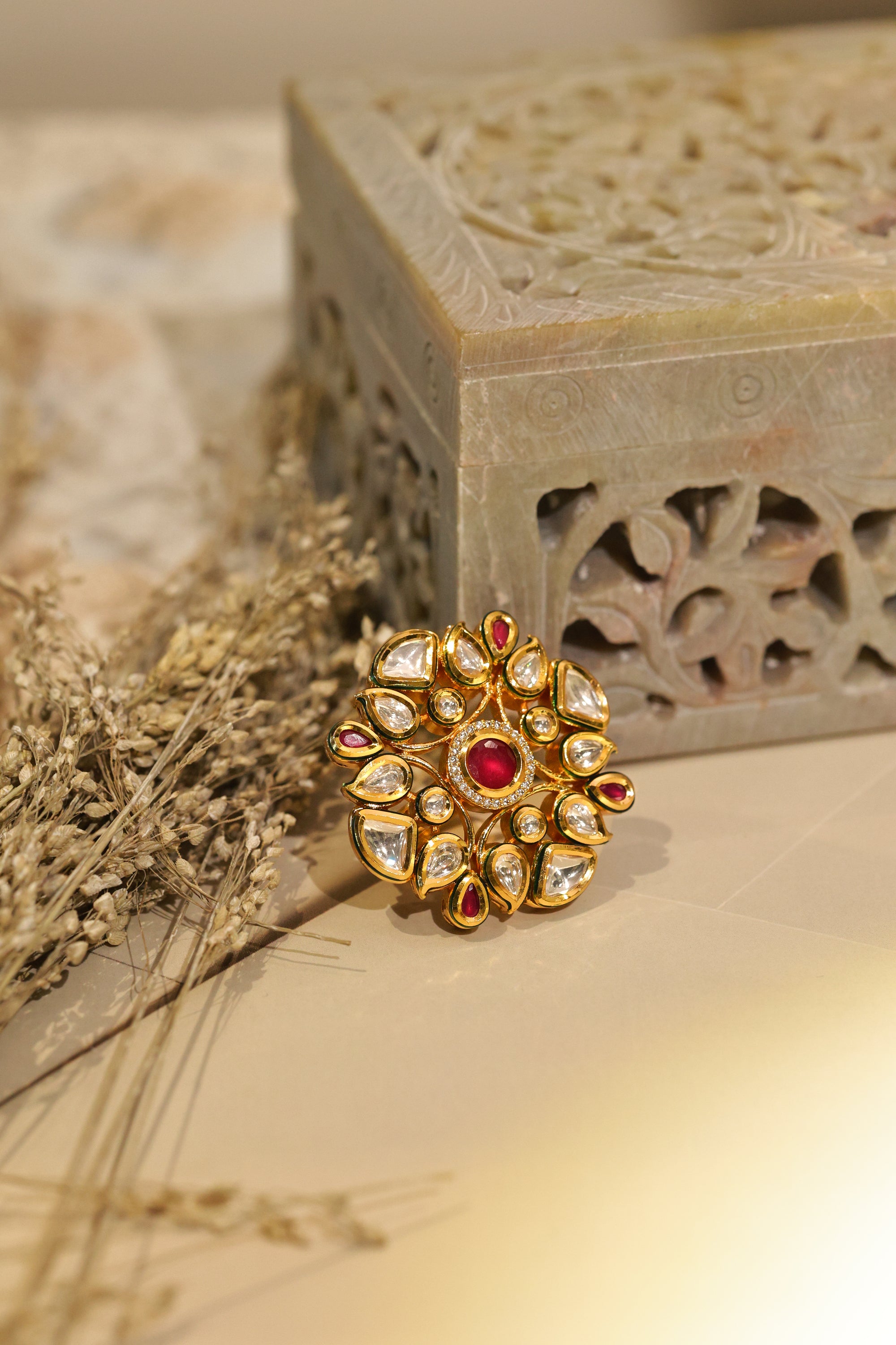 HALIA KUNDAN RING - LittleJuels