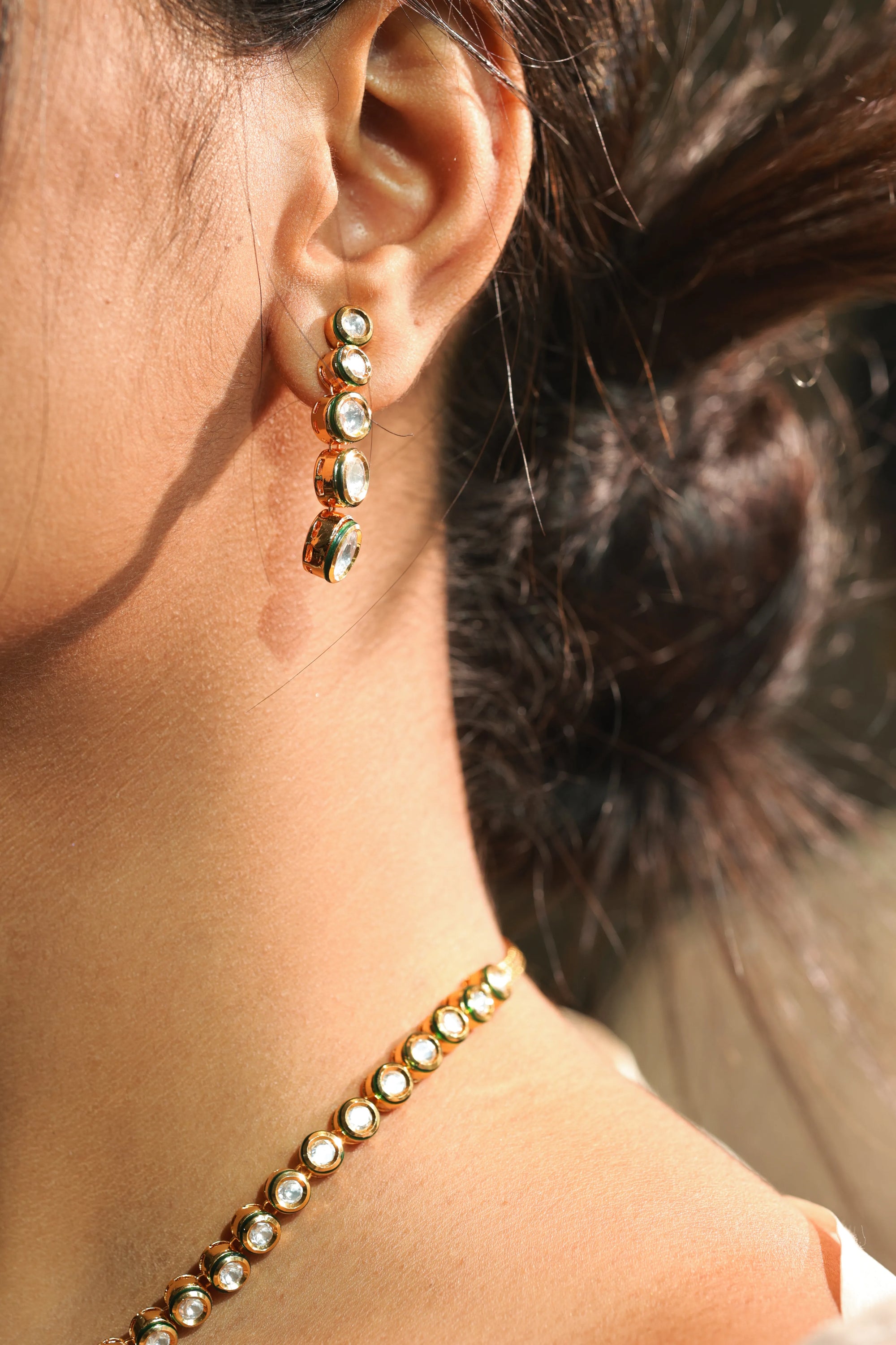 ALEENA KUNDAN NECKLACE SET - LittleJuels