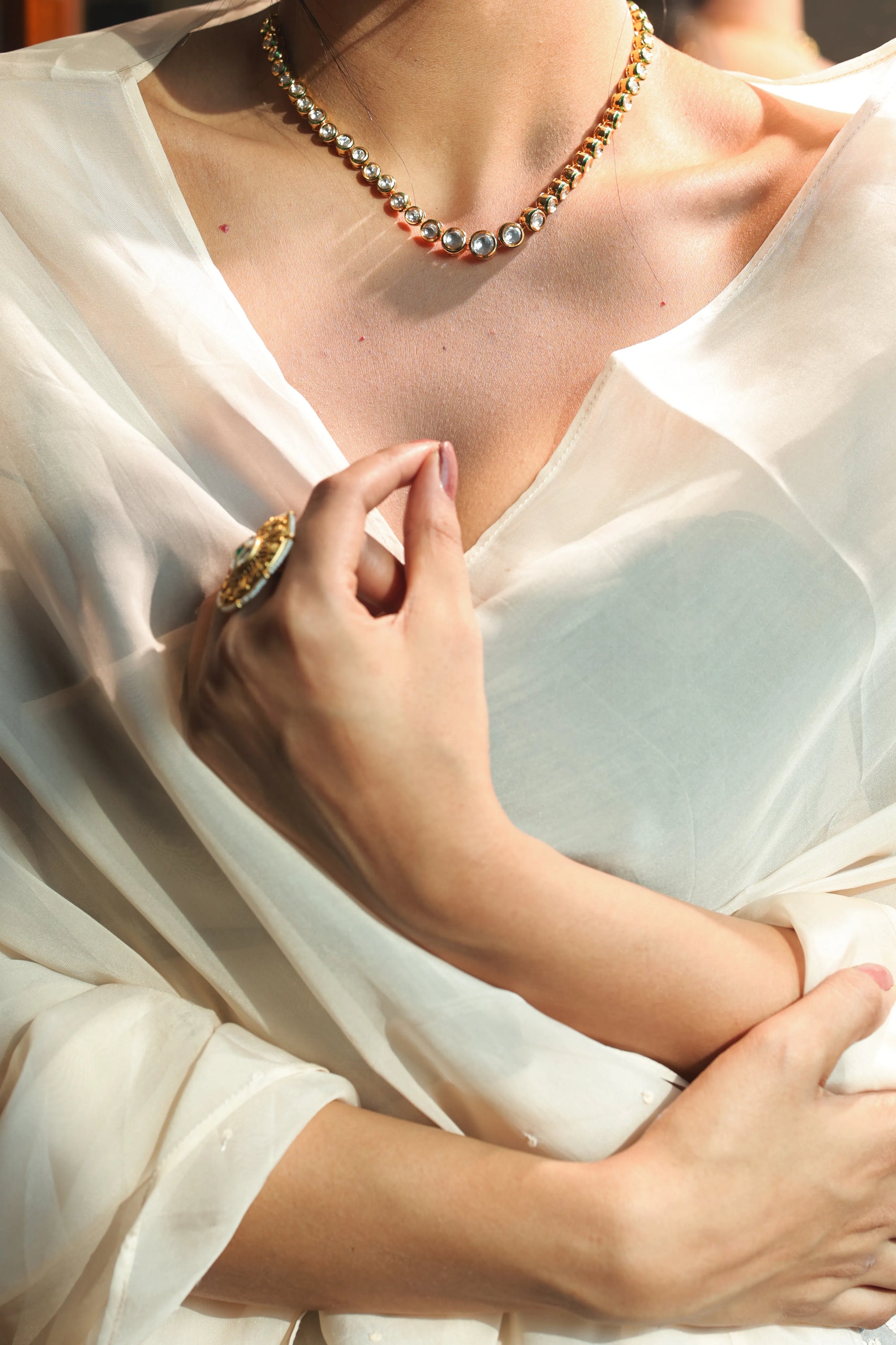 ALEENA KUNDAN NECKLACE SET - LittleJuels