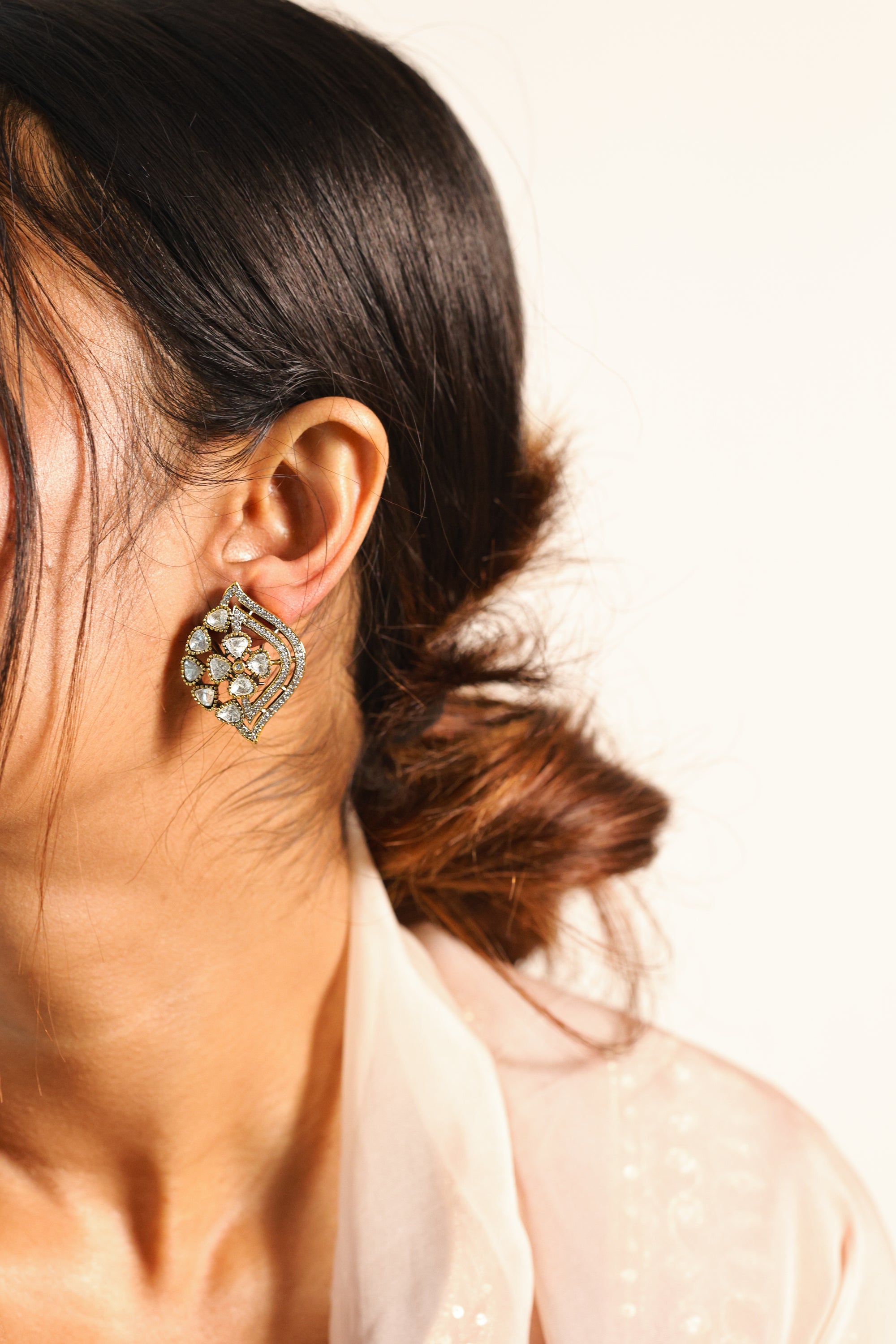 NAVMI MOISSANITE STATEMENT STUDS - LittleJuels