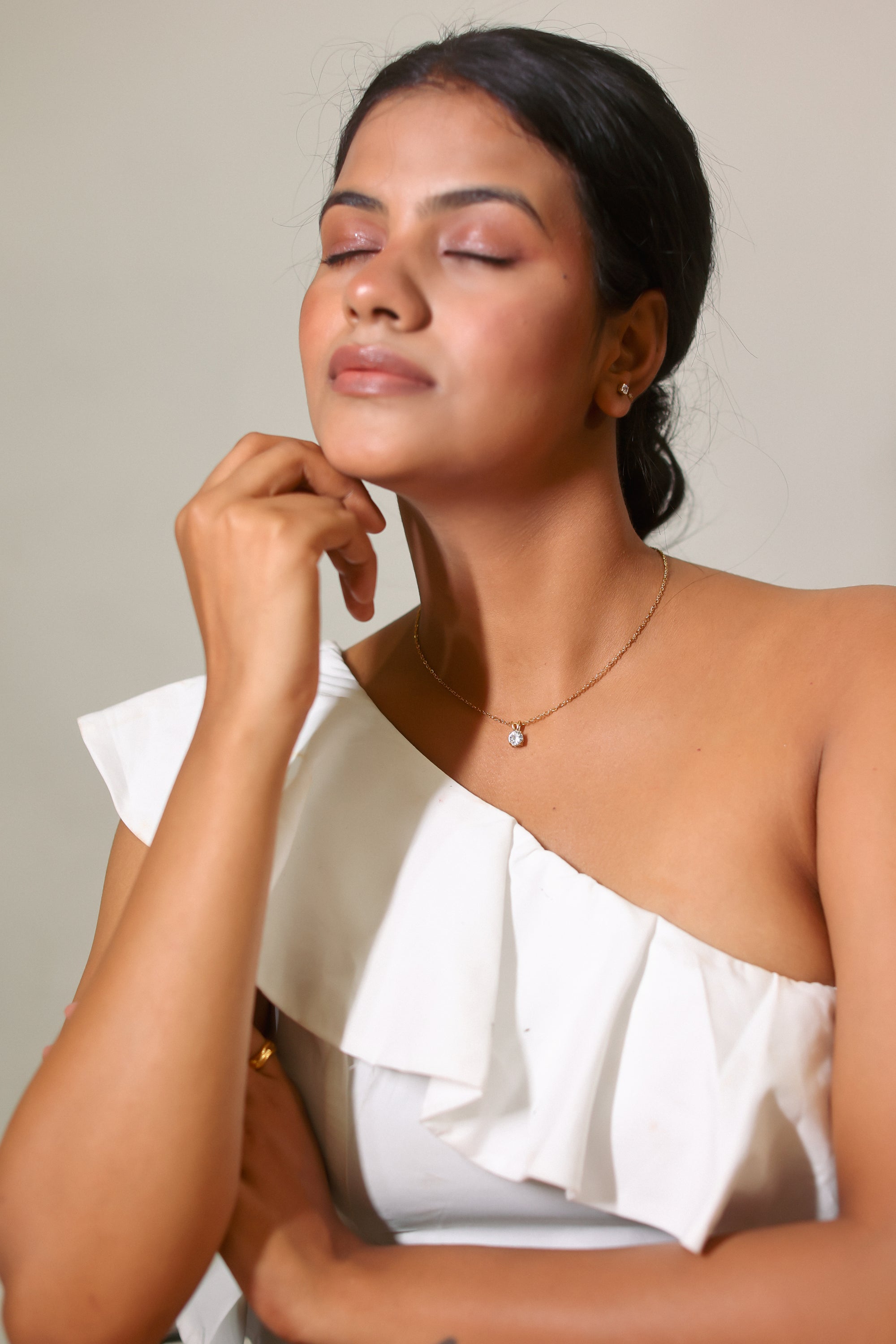 CHARLOTTE SOLITAIRE NECKLACE - LittleJuels