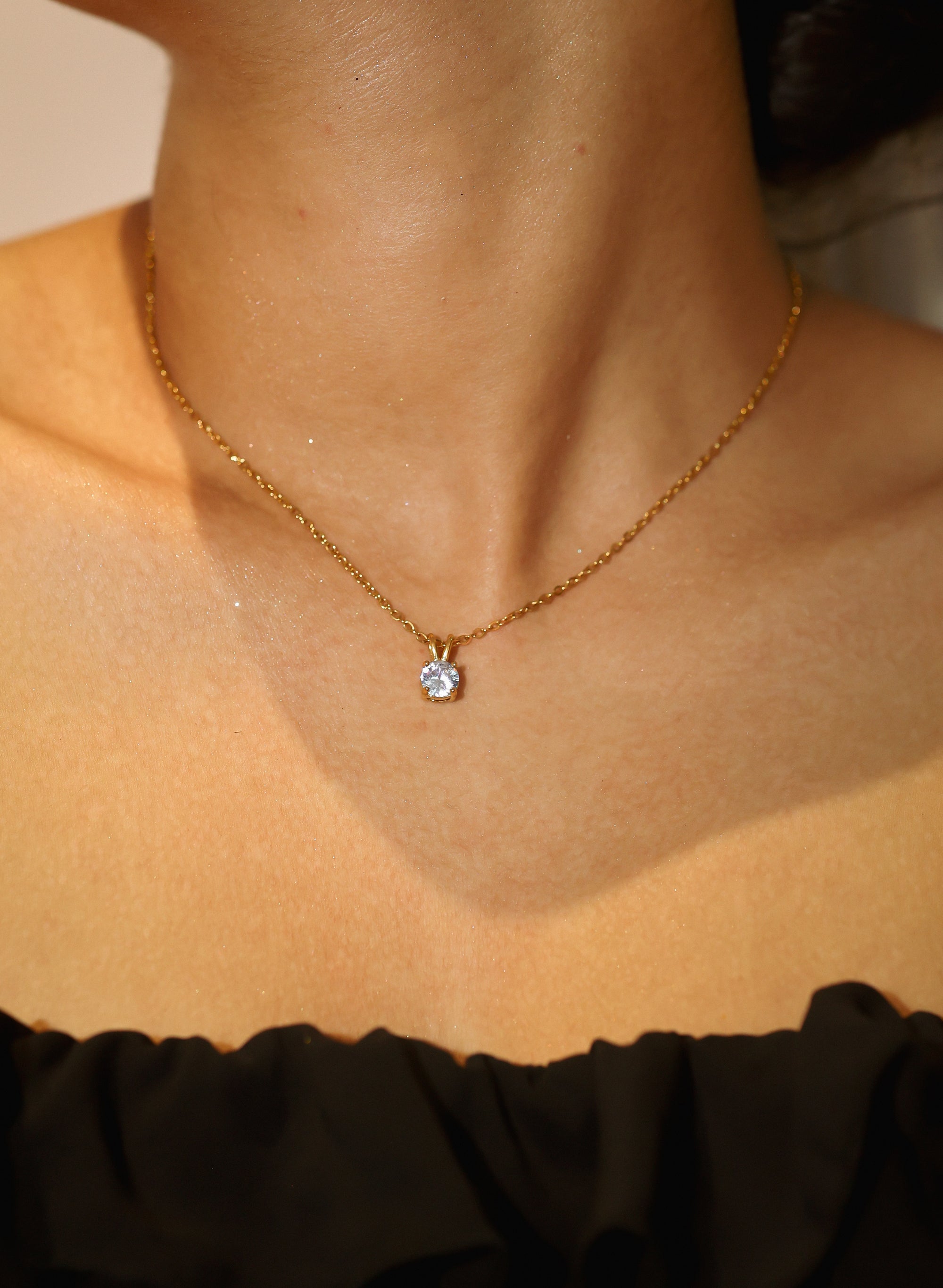 CHARLOTTE SOLITAIRE NECKLACE - LittleJuels