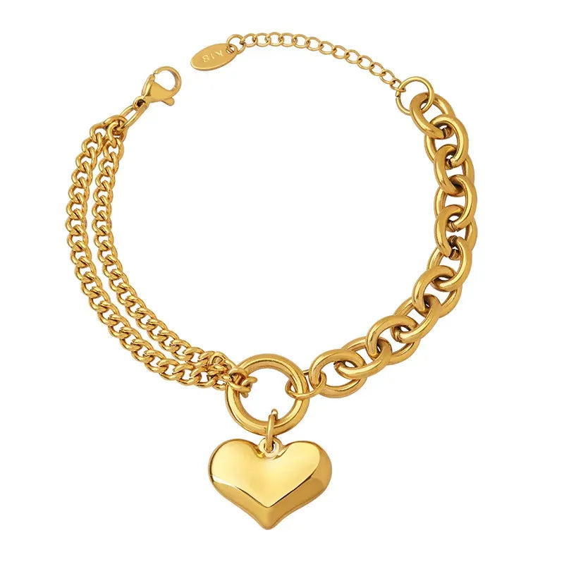 CHUNKY HEART BRACELET - LittleJuels