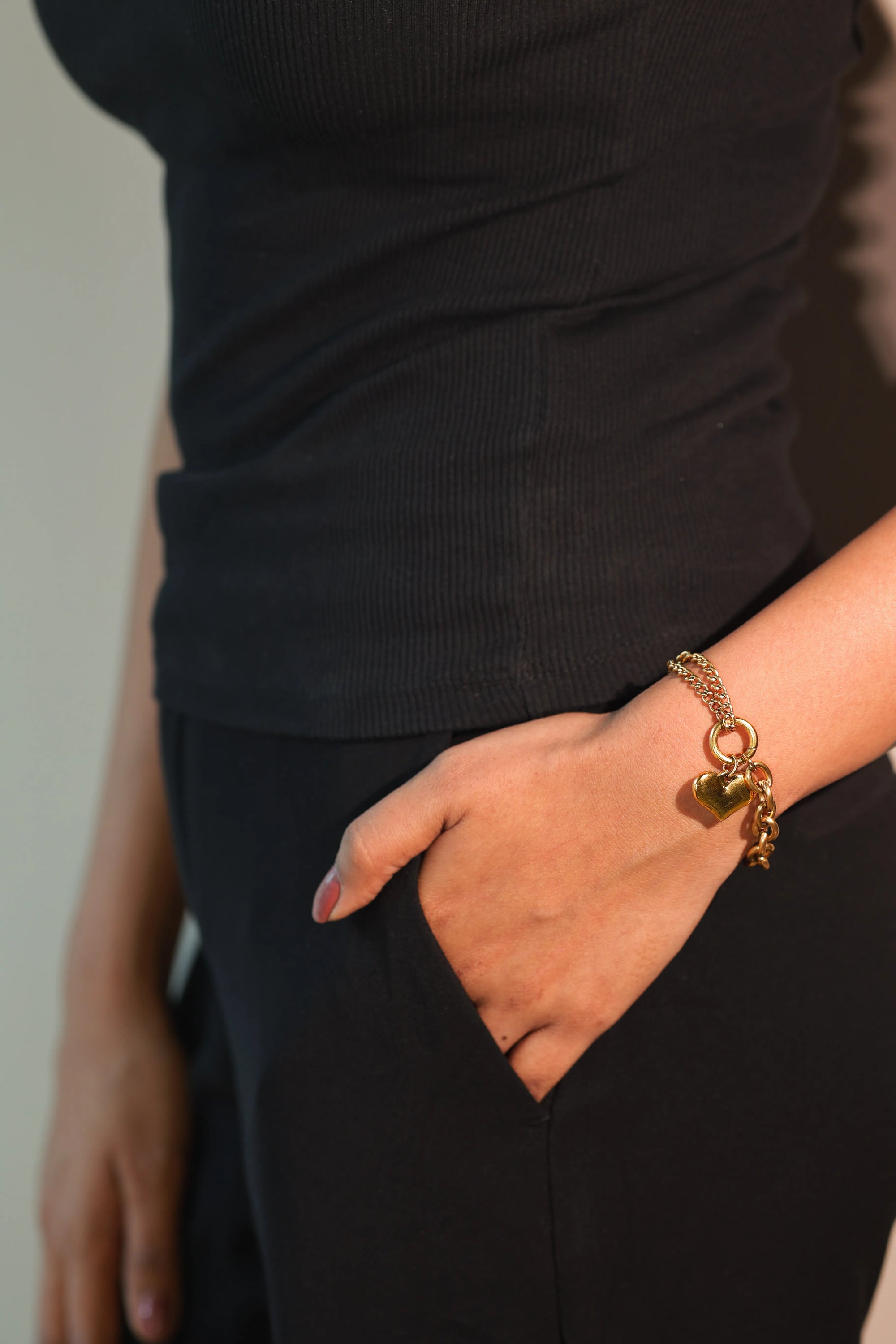 CHUNKY HEART BRACELET - LittleJuels