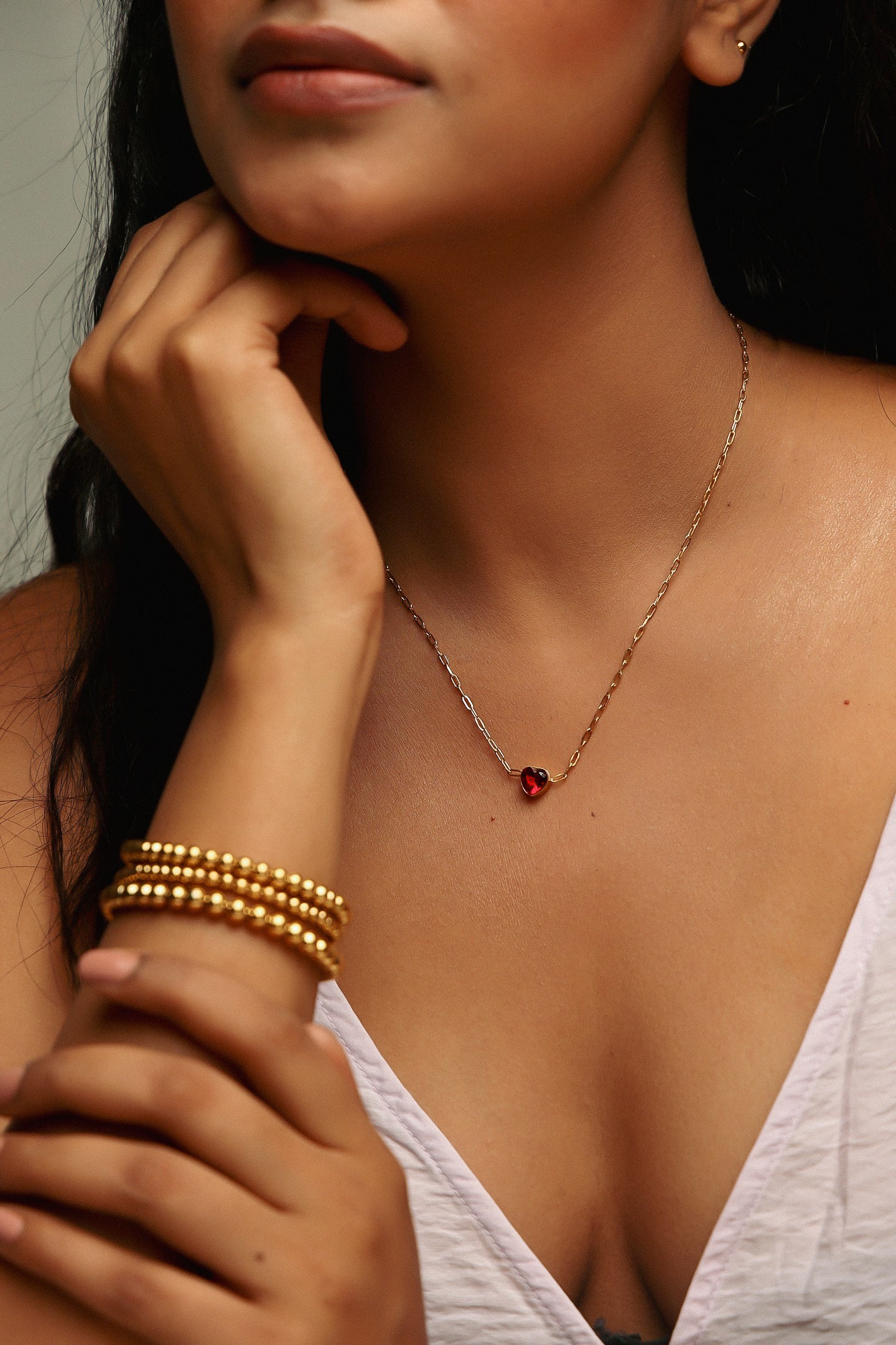 ESTEE HEART NECKLACE - LittleJuels