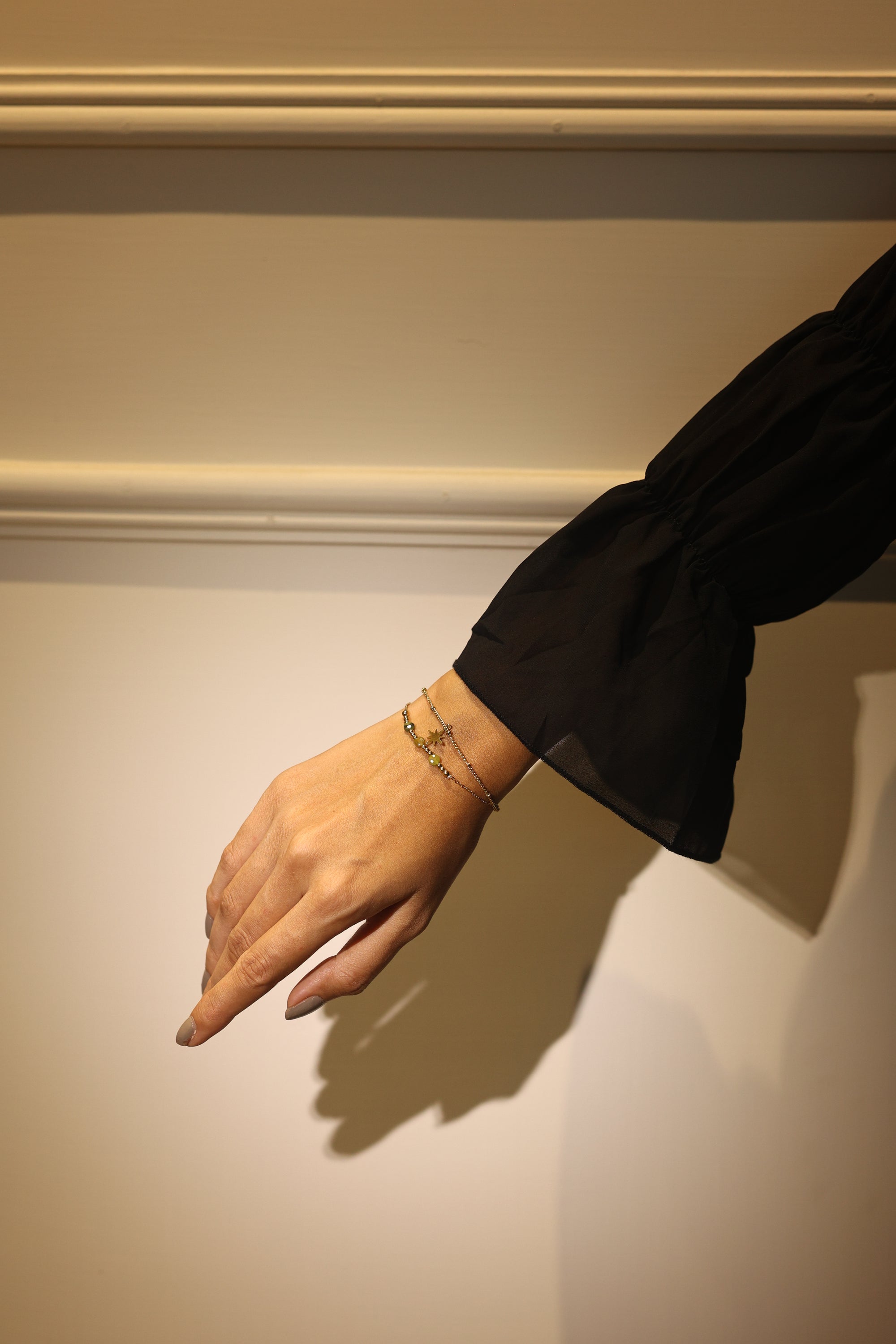 GOLD STAR DOUBLE LAYER BRACELET - LittleJuels