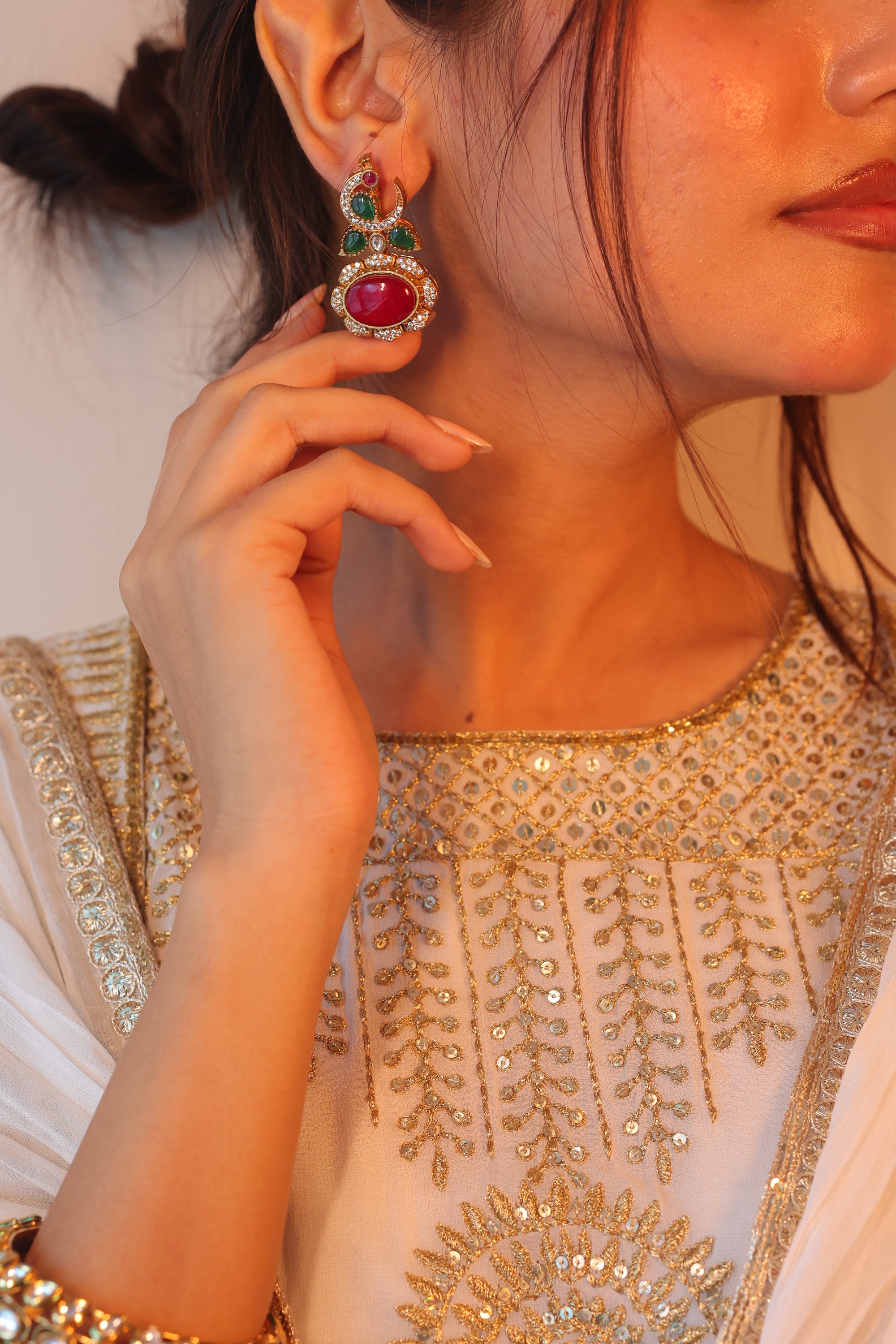 MORNI EARRINGS RED