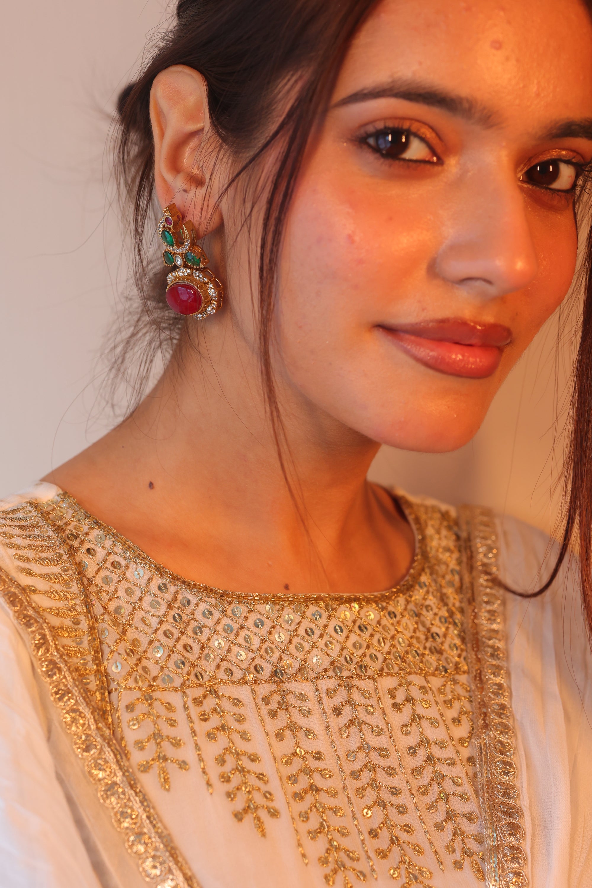 MORNI EARRINGS RED