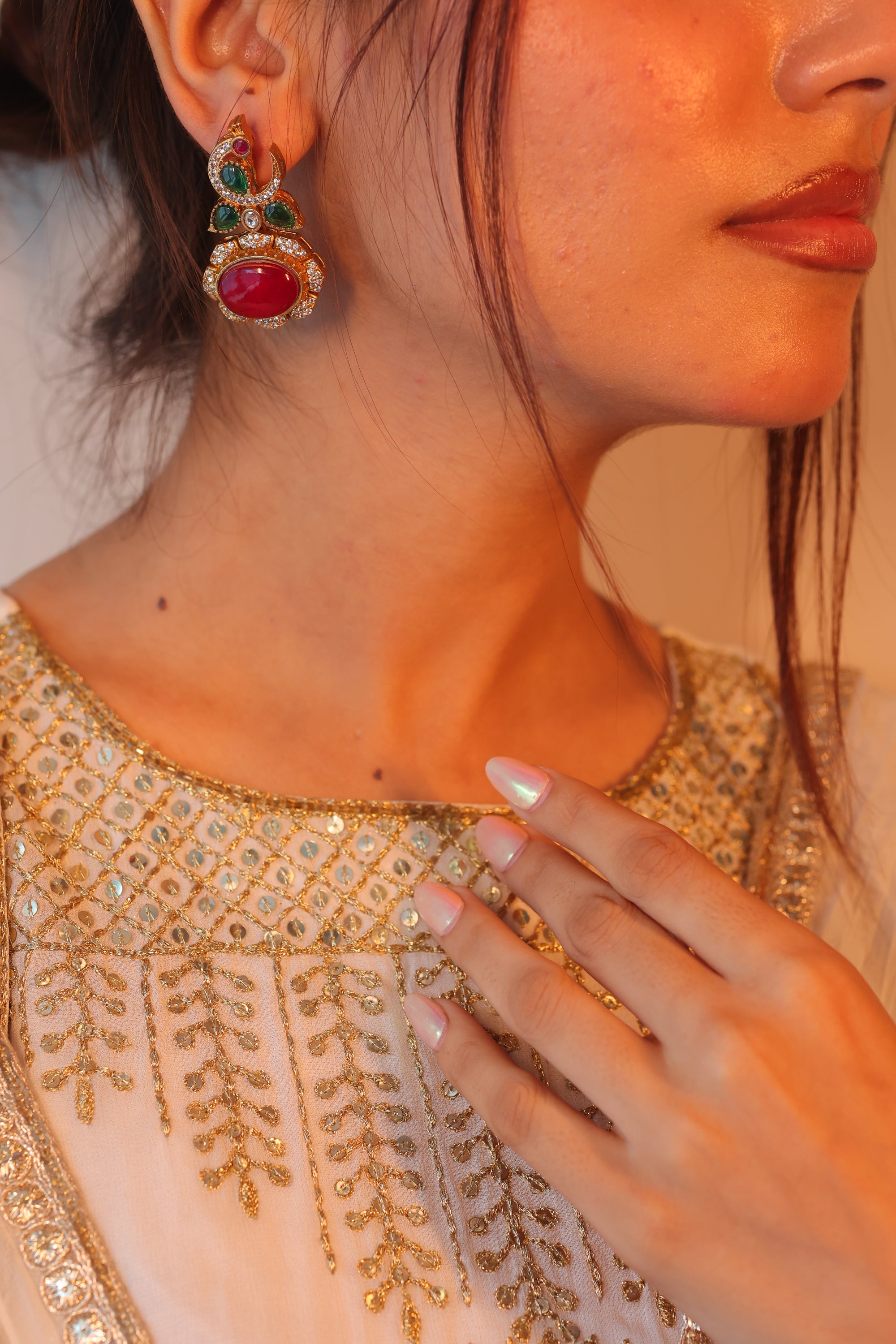 MORNI EARRINGS RED
