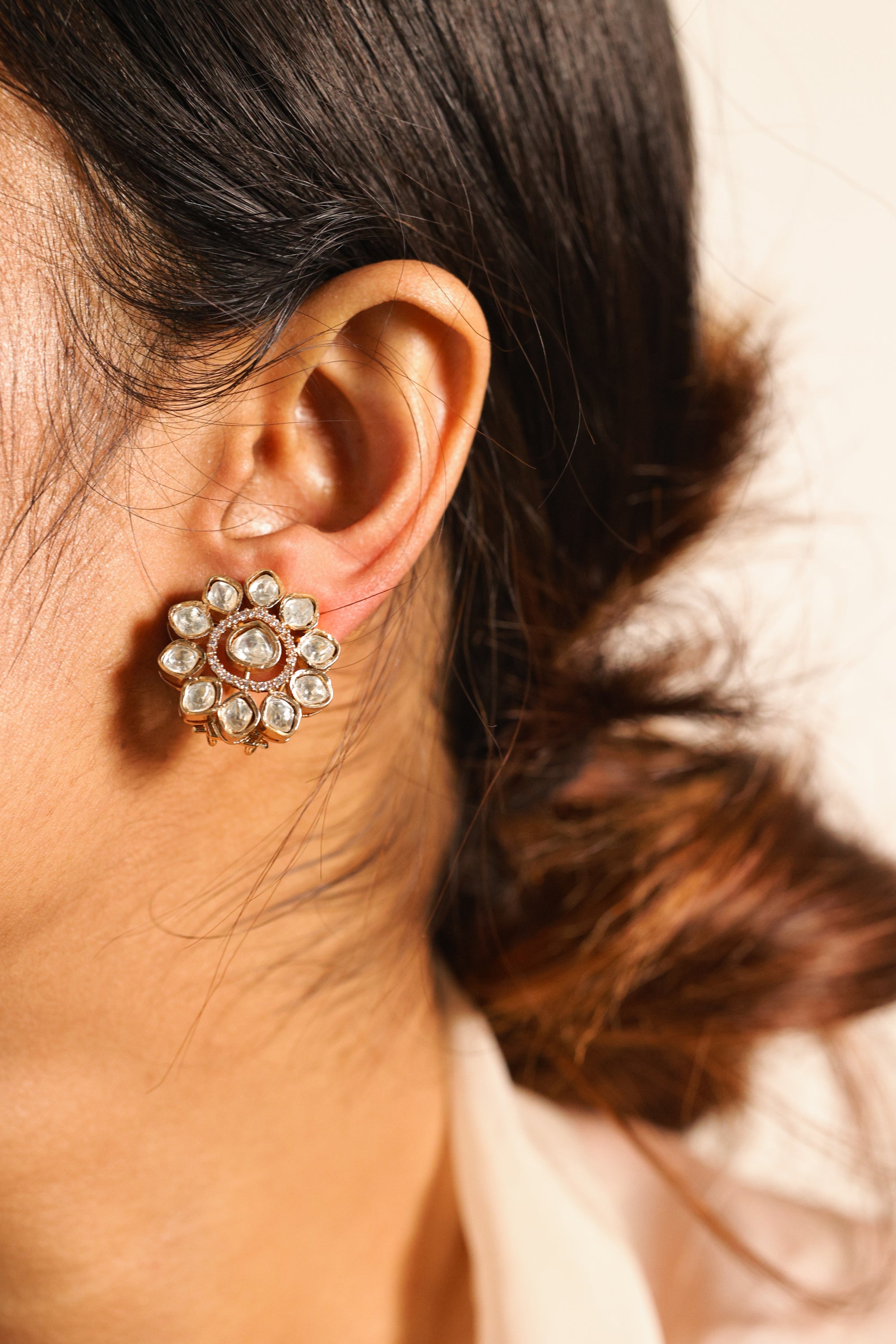 Kaira Uncut Polki Studs