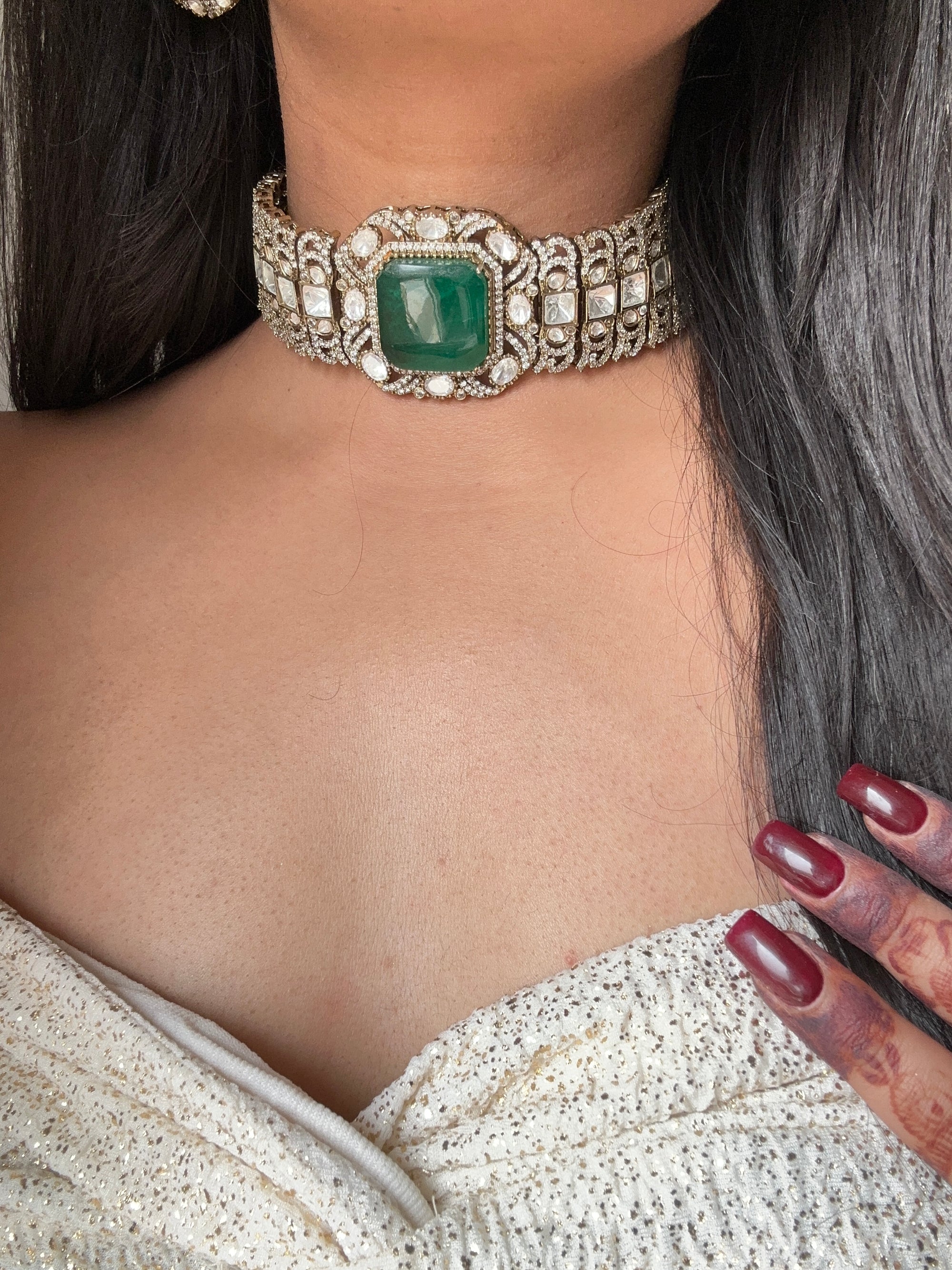 SIA DOUBLET STONE CHOKER SET - LittleJuels