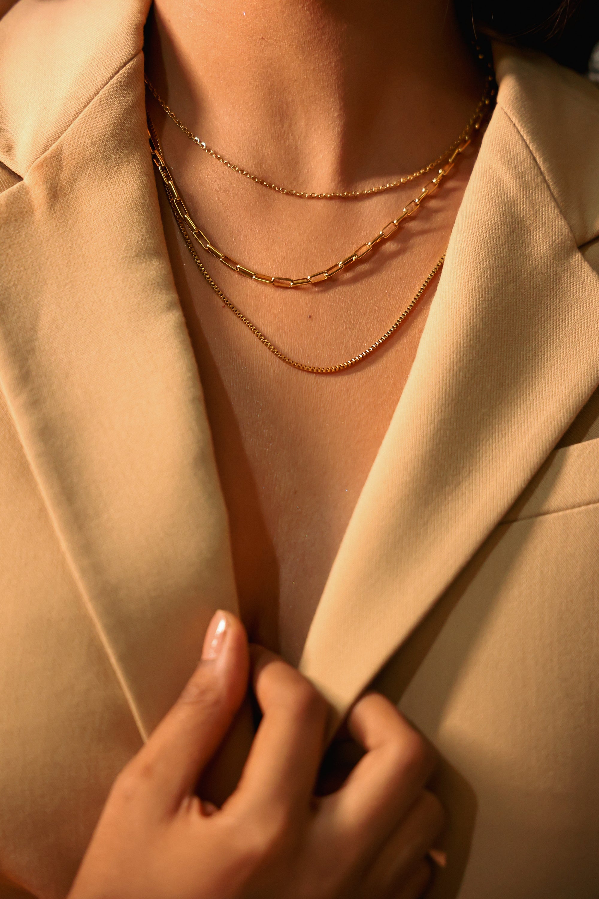 MELINA THREE LAYER NECKLACE - LittleJuels