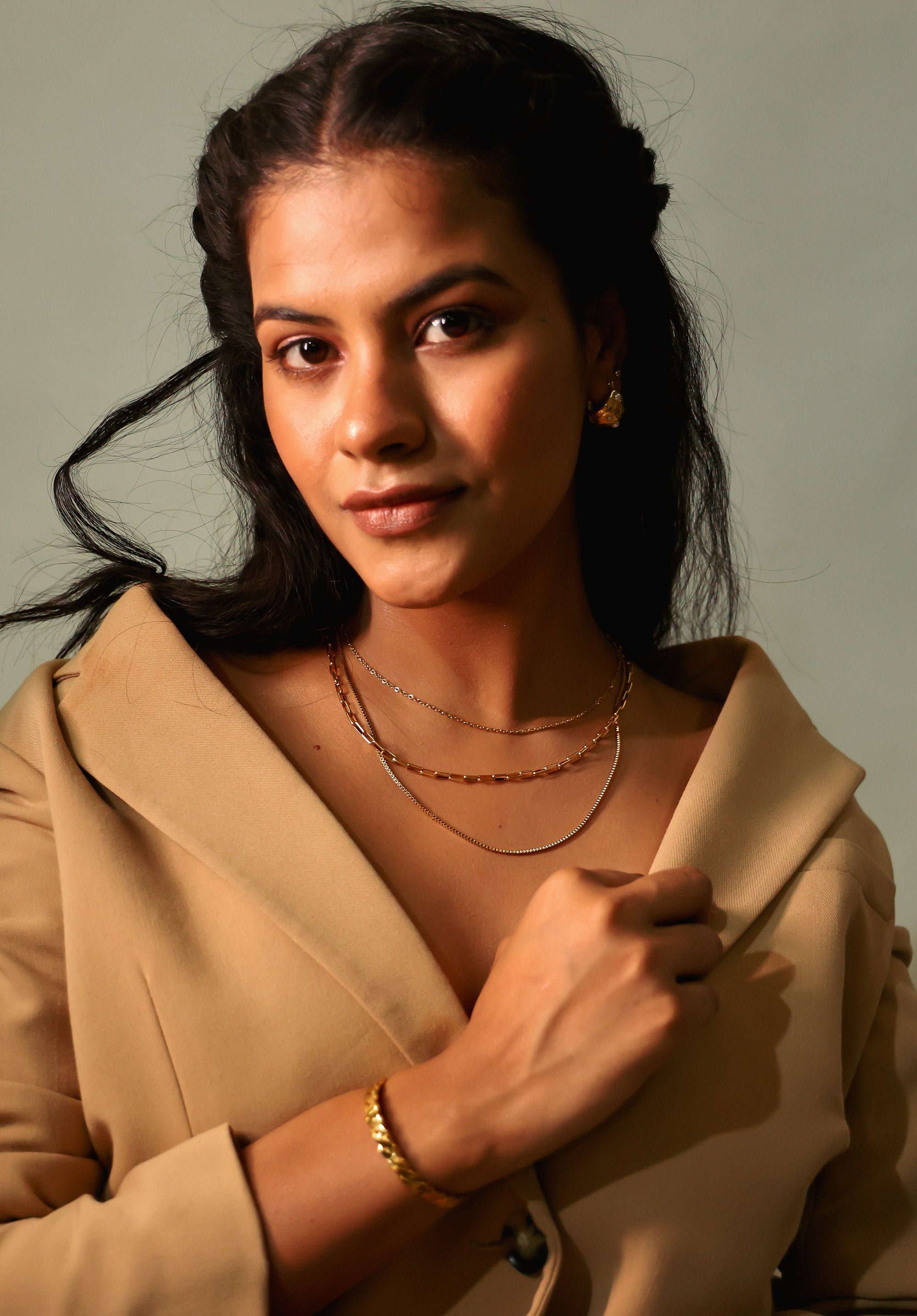 MELINA THREE LAYER NECKLACE - LittleJuels