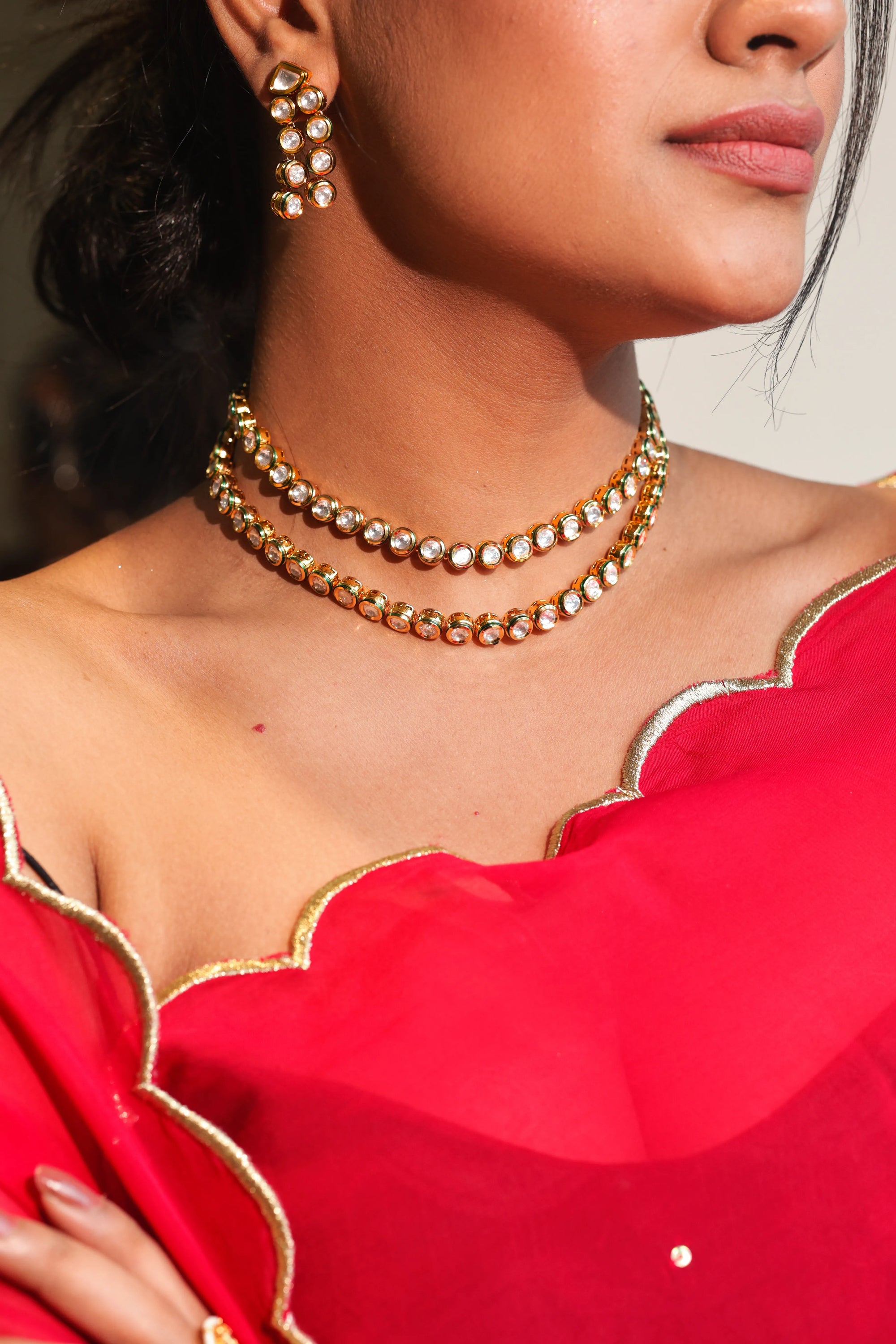 VANYA KUNDAN NECKLACE SET - LittleJuels